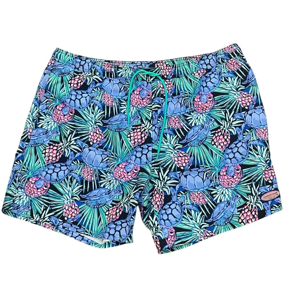 Vineyard Vines Chappy Bathing Suit‎ Swim Trunks Sea Turtles XXL Ocean Beach Pool